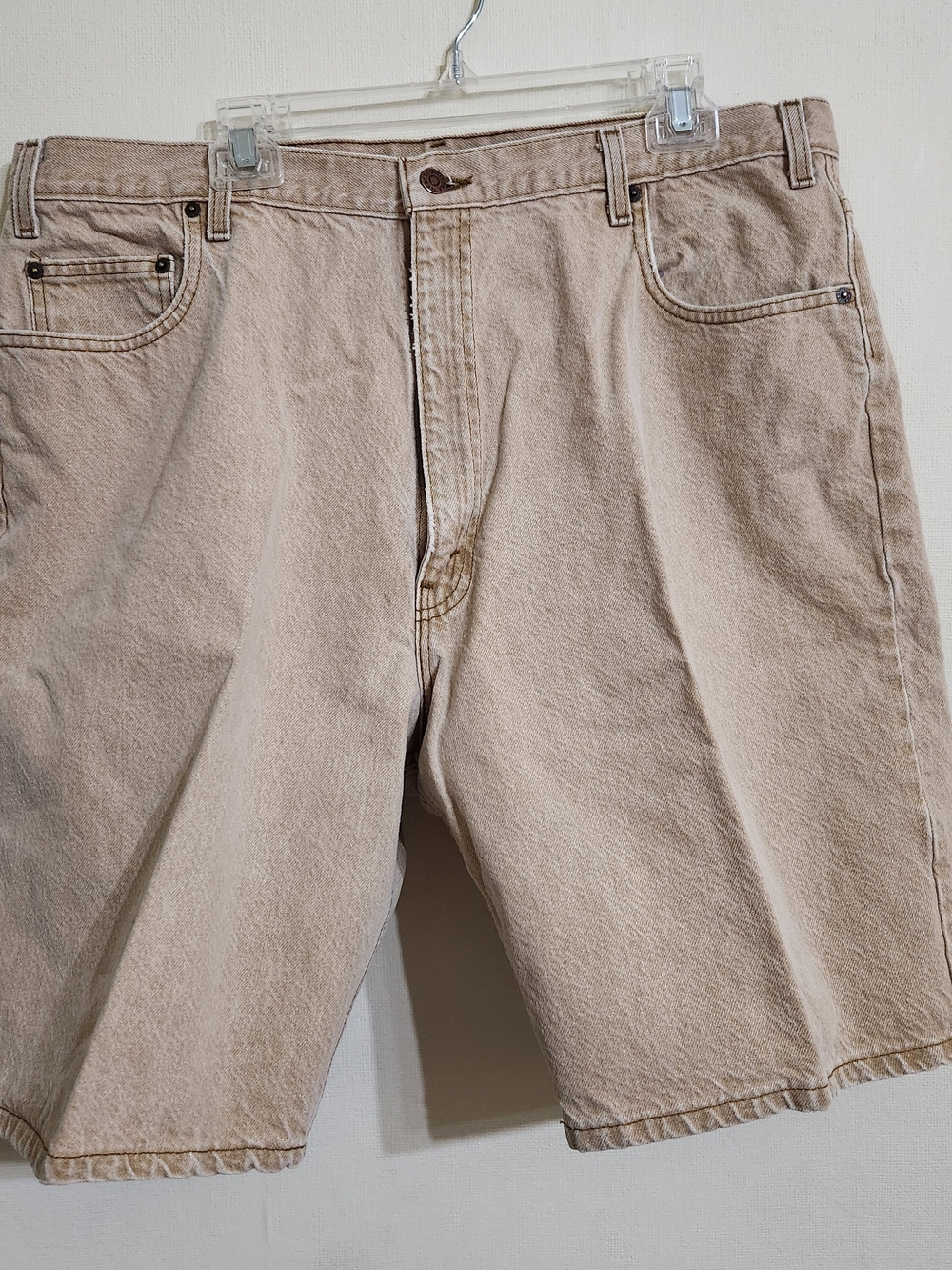 Arizona Jean Company Beige/Tan Denim Shorts - Relaxed Fit